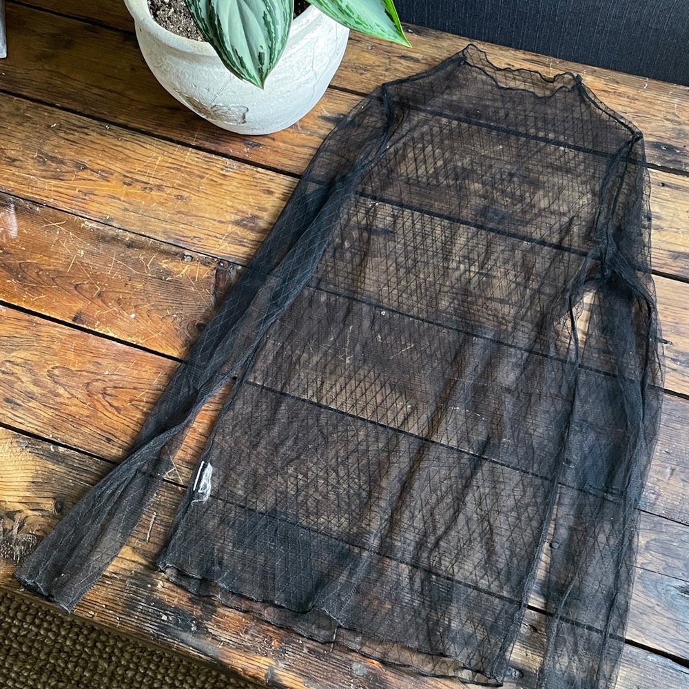 COPY - Sexy Black Mesh Top - Picture 6 of 6